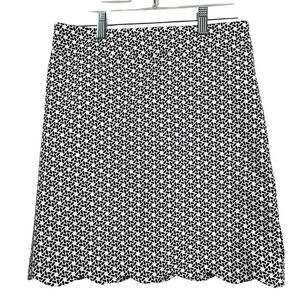 Talbots Petites Skirt Womens Size 2 P‎ White Black Pencil Lined Side Zip Career